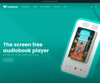 Voxblock.co.uk(The screen free audiobook player) Screenshot