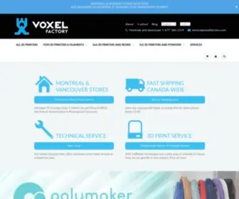Voxelfactory.com(Voxel Factory FDM SLA SLS 3D printer) Screenshot