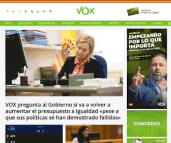 Voxespana.es(VOX España) Screenshot