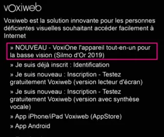 Voxiweb.com(Voxiweb, l'Internet accessible à tous) Screenshot
