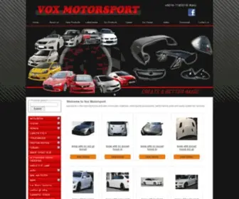 Voxmotorsport.com(Motorsports Accessories Supply) Screenshot