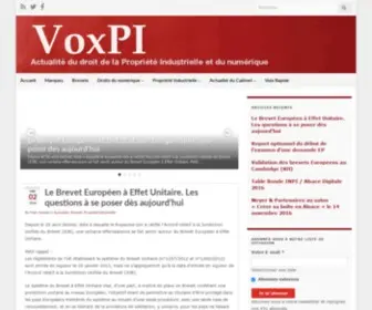 Voxpi.info(Actualité du droit de la Propriété Industrielle et du numérique) Screenshot