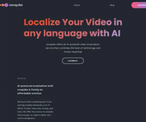 Voxqube.com(Home) Screenshot