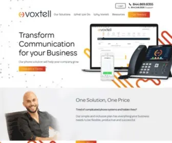 Voxtell.com(Better Small Business Communications) Screenshot