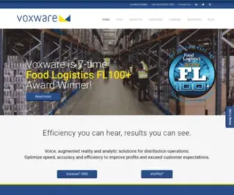 Voxware.com(Voice Picking Software for Warehouses) Screenshot