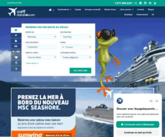 Voyageaquarelle.com(Agence de voyage à Gatineau spécialisée en voyages tout inclus) Screenshot