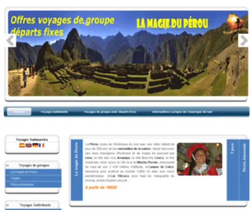 Voyageau-Perou.com(Voyage au Pérou) Screenshot