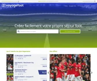 Voyagefoot.fr(Voyages foot avec vol) Screenshot