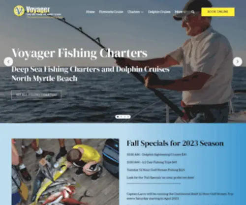Voyagerfishingcharters.com(Voyager Deep Sea Fishing & Dolphin Cruises) Screenshot
