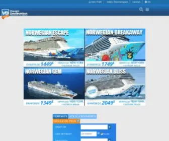 Voyagesdestination.com(Forfaits voyages pas cher à rabais) Screenshot