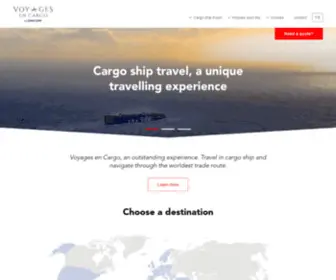 Voyagesencargo.com(Cargo ship travel) Screenshot