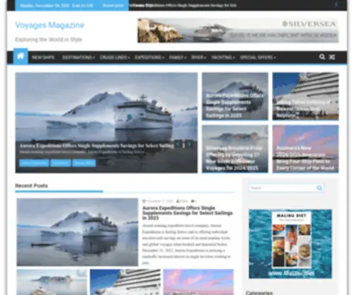 Voyagesmagazine.com(Exploring the World in Style) Screenshot
