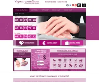 Voyance-Sincerite.com(Voyance par téléphone et Voyance audiotel sans attente) Screenshot
