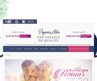 Voyancealice.com(Voyance par téléphone) Screenshot