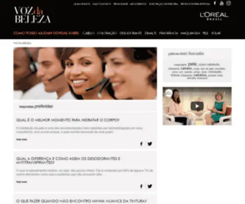 Vozdabeleza.com.br(Voz da Beleza) Screenshot