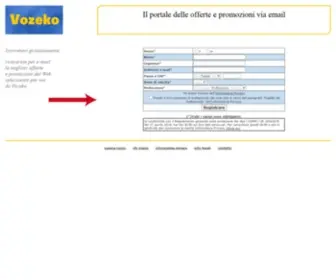 Vozeko.it(Il portale delle offerte e promozioni via email) Screenshot