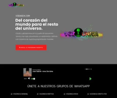 Vozunica.com(Voz Unica Radio) Screenshot