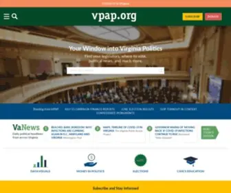 Vpap.org(The Virginia Public Access Project) Screenshot