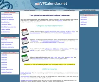 Vpcalendar.net(Your guide for learning more about calendars) Screenshot
