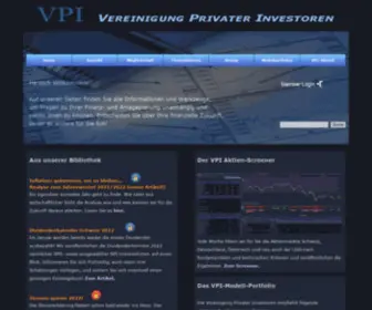 Vpi-SChweiz.ch(Vereinigung Privater Investoren) Screenshot