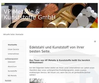 Vpmetalle.de(Großhandel) Screenshot
