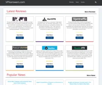 VPNanswers.com(VPN services review) Screenshot