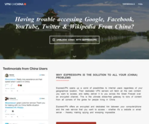 VPNforchina.net(Domain Registered at Safenames) Screenshot