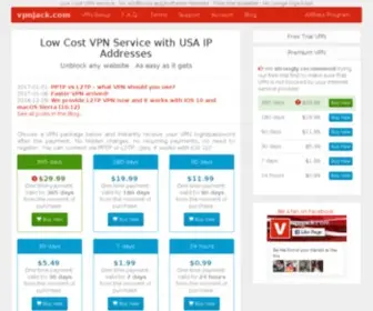 VPNjack.com(Cheap VPN Service) Screenshot