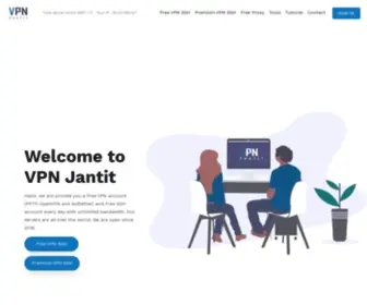 VPNjantit.com(Free VPN Servers Unlimited Bandwidth 59 Countries) Screenshot