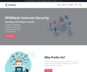 VPNmask.net(High-Speed, Secure & Anonymous VPN Service) Screenshot