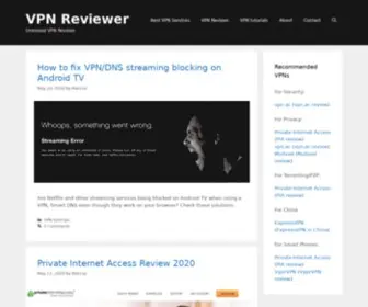 VPNreviewer.com(VPN Reviewer) Screenshot