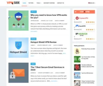 VPNside.com(Popular VPN Reviews. ExpressVPN review) Screenshot