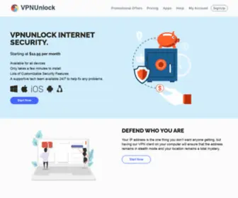 VPNunlock.net(High-Speed, Secure & Anonymous VPN Service) Screenshot