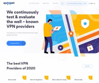 VPNxpert.com(We review and compare VPN services in 2021) Screenshot