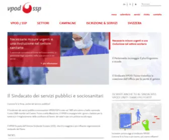 Vpod-Ticino.ch(Il Sindacato dei servizi pubblici e sociosanitari) Screenshot