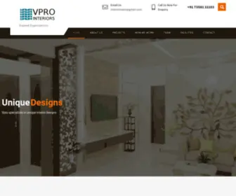 Vprointeriors.com(Vpro Interiors) Screenshot