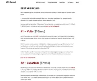 VPsranked.com(The Best VPS Hosting Services Reviewed) Screenshot