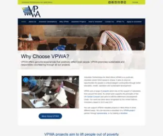 Vpwa.org(Volunteer Partnerships for West Africa) Screenshot