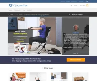 Vqactioncare.com(The Resistance Chair Home Gym) Screenshot