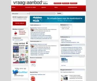 Vraagenaanbod.com(Marktprijzen, faillissementen, nieuws, ondernemersnieuws, kunststoffen, metaalbewerking, bouw, hout) Screenshot