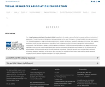 Vrafoundation.org(Visual Resources Association Foundation (VRAF)) Screenshot
