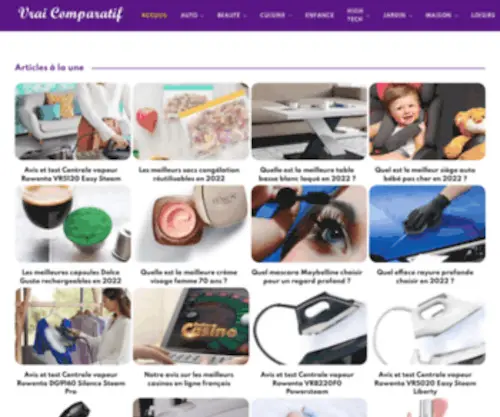 Vrai-Comparatif.com(Conseils d'achat et comparatifs des meilleurs produits 2022) Screenshot