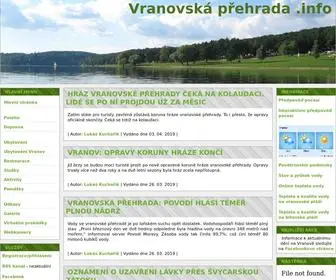 Vranovskaprehrada.info(Vranovská přehrada .info) Screenshot