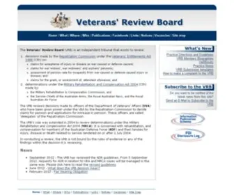 VRB.gov.au(Veterans' Review Board (home page)) Screenshot