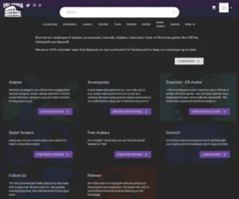Vrcarena.com(Browse assets for the species of VRChat) Screenshot