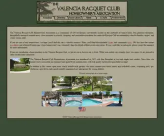 VRchoa.com(Valencia Racquet Club Homeowners Association) Screenshot