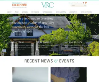 VRcmalvern.com(Emergency Pet Care & Specialty Hospital in Malvern) Screenshot