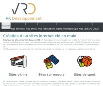 Vrdeveloppement.com(Vr Developpement crée des sites internet depuis 2004) Screenshot