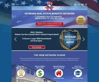 Vrebnetwork.com(Active duty and veteran home buying and selling program) Screenshot