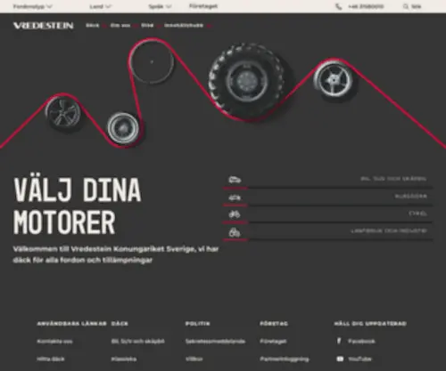 Vredestein.se(Hitta däck för bil) Screenshot